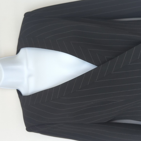 BCBGMaxAzria | Double-Breasted Blazer Jacket Dress, Black Pinstripe - Picture 6 of 11